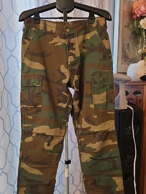 Men's Camo Cargo Pants - Green Woodland